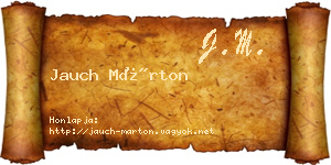 Jauch Márton névjegykártya